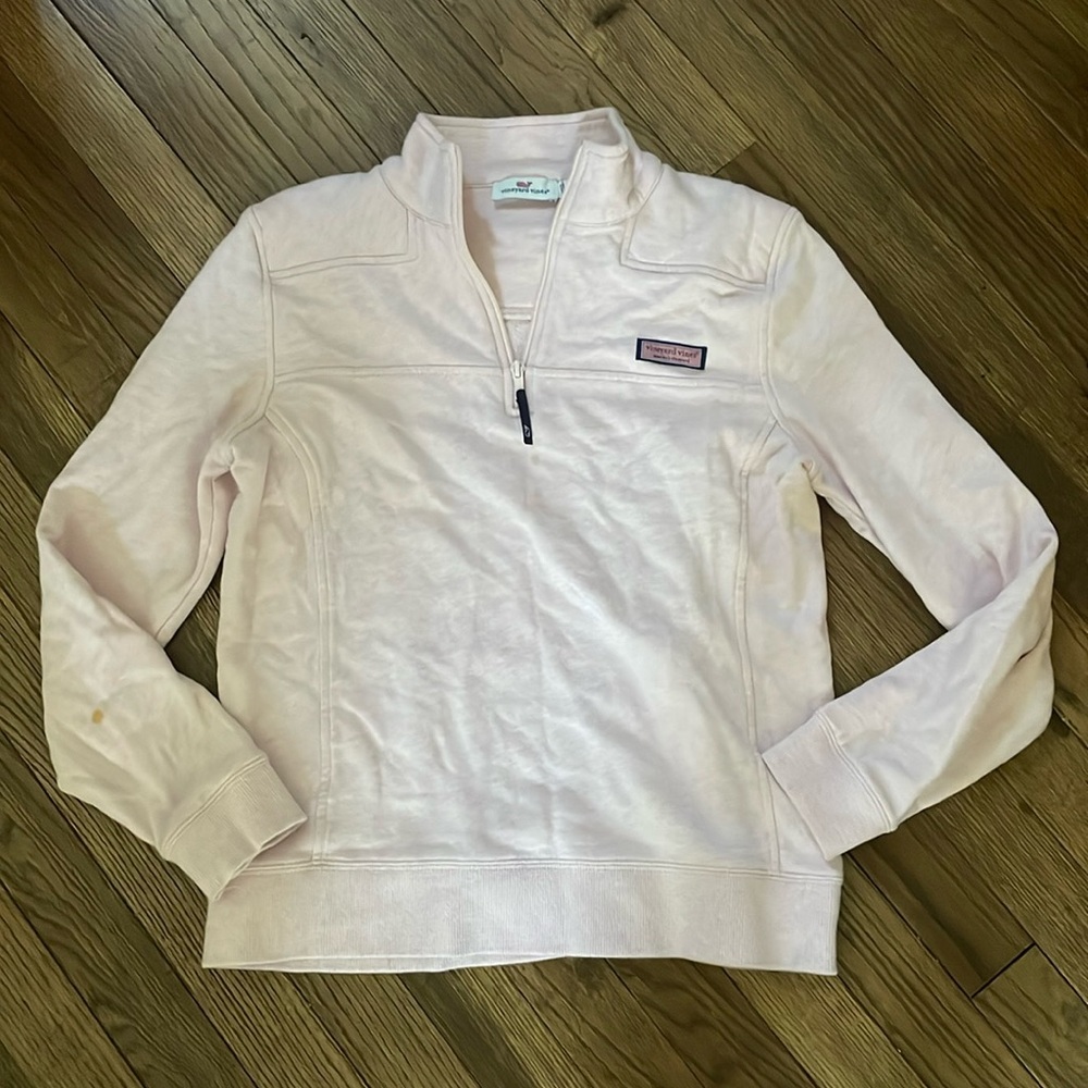 Vineyard Vines pink quarter zip up sweatshirt